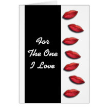 Valentine love poem "for the one I love" Card