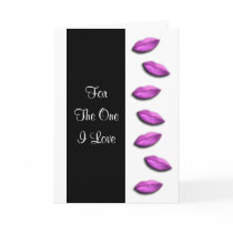 Valentine love poem "for the one I love" pink Card