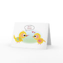 Valentine Lovebirds card with customizable text