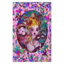 VALENTINE MASQUERADE MASKS ,CONFETTI,pink purple Stationery Design