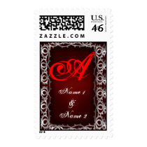 valentine monogram postage