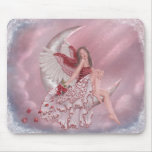 Valentine Moon Angel Mouse Mat