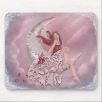 Valentine Moon Angel mousepads