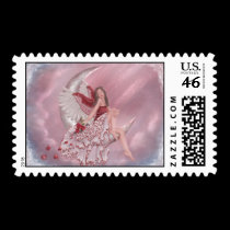 Valentine Moon Angel stamps