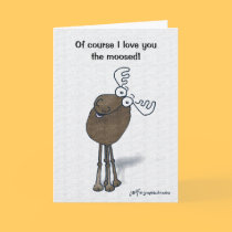 Valentine Moose! cards by graphicdoodles Valentine Moose! cards