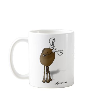 Valentine Moose Mug by graphicdoodles
