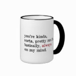 Valentine Mug.  Always On My Mind. Love mug. mugs
