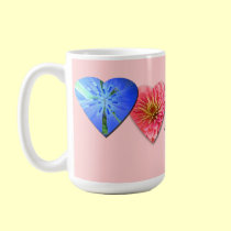 Valentine Mug--Hearts and Flowers