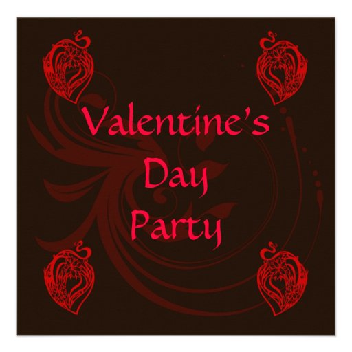 Valentine Party Invitation (front side)
