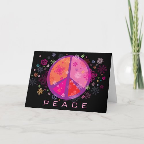 Valentine Peace Sign card