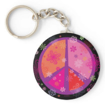 Valentine Peace Sign Keychain