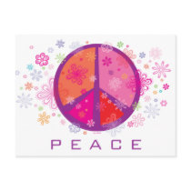 Valentine Peace Sign Post Card