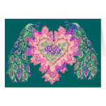 Valentine Peacock Greeting Cards