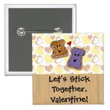 Valentine Peanut Butter and Jelly Pins