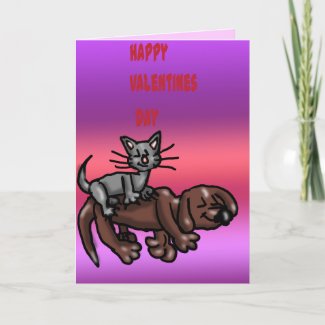 Valentine Pets Card card
