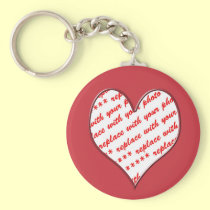 Valentine Photo Frame keychains
