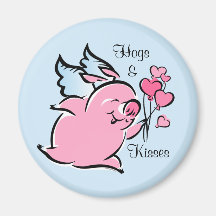 Valentine Pig Personalized Magnet