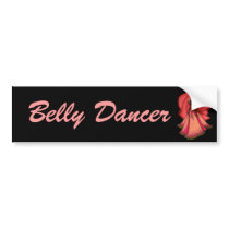 Valentine Pink Belly Dancer Bumper Sticker bumper stickers by LacyChenault Valentine Pink Belly Dancer Bumper Sticker bumper stickers