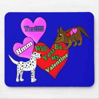 Valentine Pups mousepad