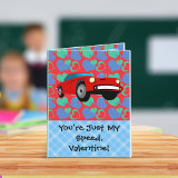 Valentine Race Car Greeting Cards