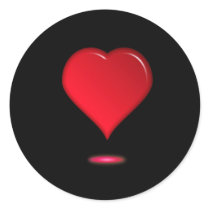 Valentine Red Heart Exclamation stickers by SquirrelHugger Valentine Red Heart Exclamation stickers