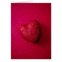 Valentine - Red Heart Sparkle Greeting Cards