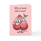Valentine Riddle Foolish Love Card card