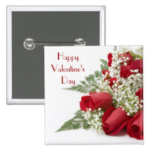 Valentine Roses Button