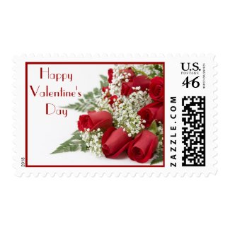 Valentine Roses Postage by dlgray