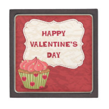 Valentine´s day design with cupcake premium gift box