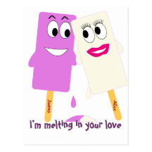 Valentine’s Day Funny ice cream Postcard