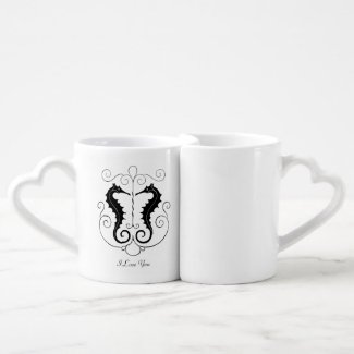 Valentine Seahorses Couples Mug