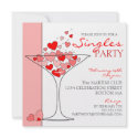 Valentine Singles Party Heart Cocktail Invitation