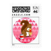 Valentine squirrel 2 stamp