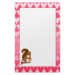 Valentine squirrel 2 personalized stationery