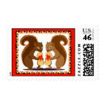 Valentine squirrels 1 postage stamps