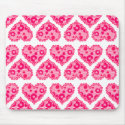 Valentine Stripe Dot Hearts mousepads by JuJuGarden Valentine Stripe Dot Hearts mousepads