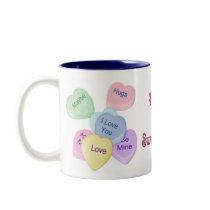 Valentine Sweethearts with Text mugs by Spice Valentine Sweethearts with Text mugs