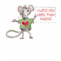 Valentine T-shirt Cute Rat by zooogle Valentine T-shirt Cute Rat