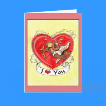 Valentine Tatoo Greeting Card by ZachBear Valentine Tatoo Greeting Card