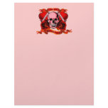 Valentine Tattoo Skull Hearts Letterhead