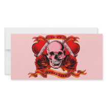 Valentine Tattoo Skull Hearts Custom Photo Card