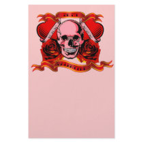 Valentine Tattoo Skull Hearts stationery