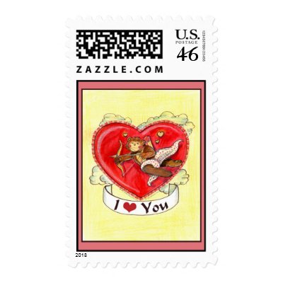 Valentine Tattoo Stamp by ZachBear. Profess your love to all who see the envelope. Why wait to open the card or letter. Tell the world, quot;I Love You.quot;