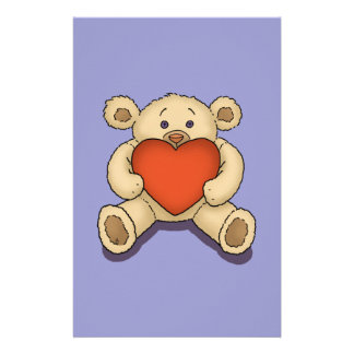 Customized Teddy Bears on Bear Paw Stationery  Custom Bear Paw Stationary