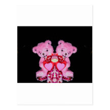 valentine teddysPhoto 10279 Postcard