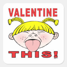 Valentine This!  Girl Stickers