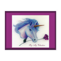 Valentine Unicorn Postcards by RookyStudios Valentine Unicorn Postcards