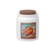 Valentine Valley Retro Label Artwork Candy Jar