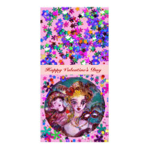 VALENTINE VENETIAN MASQUERADE MASKS PHOTO GREETING CARD